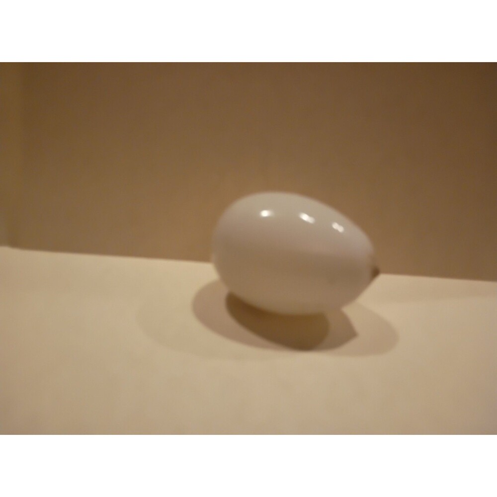 Antique Victorian Milk Glass Hand Blown Easter Egg Hand Painted -Floral 3"